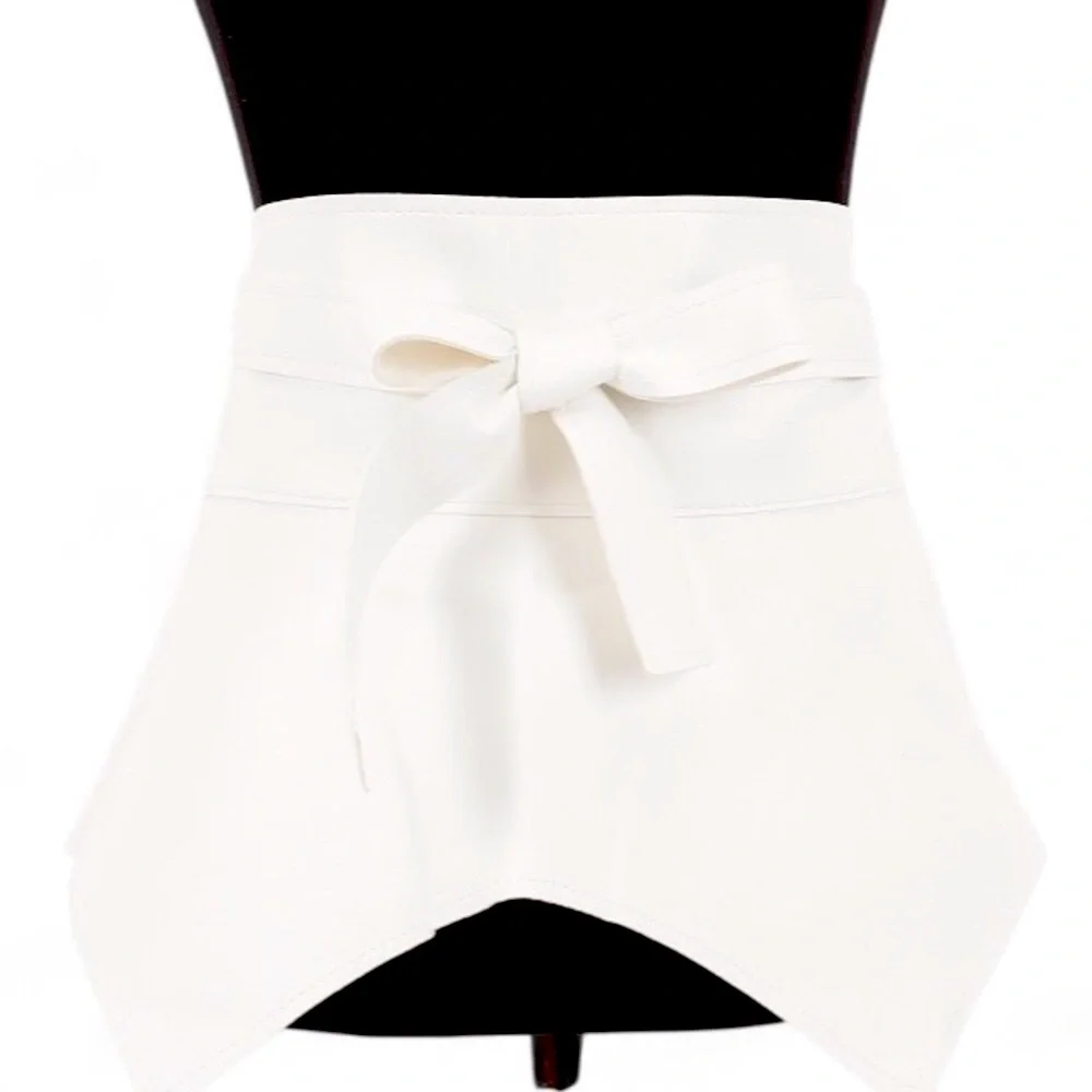 Plus Size Vegan Leather Wrap Skirt Statement Belt